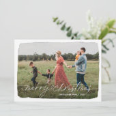 Kalligrafie-Script-One-Foto-Urlaubskarte Feiertagskarte (Stehend Vorderseite)