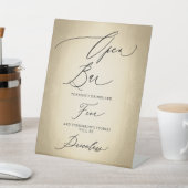 Kalligrafie Script Open Bar Priceless Wedding Sockelschild (In SItu)