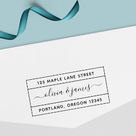 Kalligrafie-Script-Rücksendeadresse Permastempel