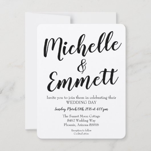 Kalligrafie Script Rustic Kraft Elegant Wedding Einladung (Vorderseite)