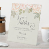 Kalligrafie Script Sage Green Blush Favoriten Sockelschild (In Situ)