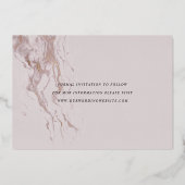 Kalligrafie Script Save the Date Foto Gold Foil I Folieneinladung (Rückseite)