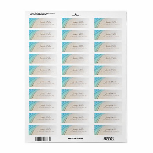 Kalligrafie Script Seaside Beach Waves Modern (Vorne)
