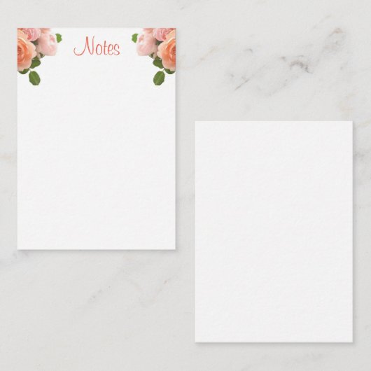 Kalligrafie Script Watercolor-Rose Vorlage Chic (Vorne/Hinten)