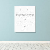 Kalligrafie Script Wedding Vows Canvas Print Leinwanddruck (Insitu (Holzboden))