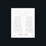 Kalligrafie Script Wedding Vows Canvas Print Leinwanddruck<br><div class="desc">Modernes und elegantes Design gedruckt Kalligrafie Script Wedding Vows Canvas Print, die mit Ihrem Text angepasst werden können. Bitte klicken Sie auf den Button "Anpassen" und verwenden Sie unser Design-Tool, um diese Vorlage zu ändern. Karo im Grafikdesign-Store für andere Produkte, die diesem Design entsprechen!</div>