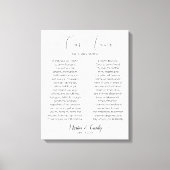 Kalligrafie Script Wedding Vows Canvas Print Leinwanddruck (Vorderseite)