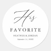 Kalligrafie Seine Lieblingsseheltbox Runder Aufkleber (Vorderseite)