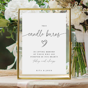 Kalligrafie-Skript Diese Kerze Burns Wedding-Zeich Poster