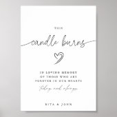 Kalligrafie-Skript Diese Kerze Burns Wedding-Zeich Poster (Vorne)
