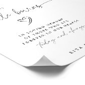 Kalligrafie-Skript Diese Kerze Burns Wedding-Zeich Poster (Ecke)