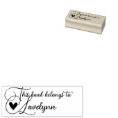 Kalligrafie-Skript Dieses Buch gehört Buchzeichen Gummistempel (Stempel)