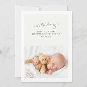 Kalligrafie-Skript Einführung neutraler Baby-Moder Ankündigung