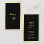 Kalligrafie-Skript Elegante Hübsch Golden Schlicht Visitenkarte (Vorne/Hinten)