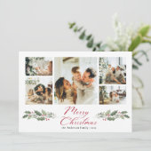 Kalligrafie-Skript Frohe Foto-Collage Weihnachten (Stehend Vorderseite)