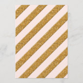 Kalligrafie-Skript für immer in Liebe Gold Glitzer Menükarte (Rückseite)