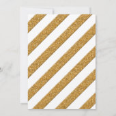 Kalligrafie-Skript für immer in Liebe Gold Glitzer Save The Date (Rückseite)