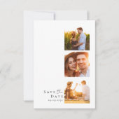 Kalligrafie-Skript Moderne Hochzeit von Fotos Save The Date (Vorderseite)