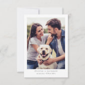 Kalligrafie-Skript Moderne Hochzeit von Fotos Save The Date (Vorderseite)