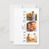 Kalligrafie-Skript Moderne Hochzeit von Fotos Save The Date (Vorderseite)