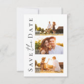 Kalligrafie-Skript Moderne Hochzeit von Fotos Save The Date (Vorderseite)