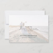 Kalligrafie-Skript Modernes, einfaches Zwei-Foto-E Dankeskarte (Rückseite)