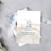 Kalligrafie-Skript Modernes, einfaches Zwei-Foto-E Dankeskarte