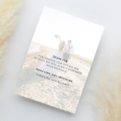 Kalligrafie-Skript Modernes, einfaches Zwei-Foto-E Dankeskarte