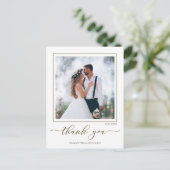 Kalligrafie-Skript Modernes, einfaches Zwei-Foto-E Postkarte (Stehend Vorderseite)