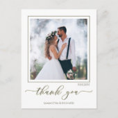 Kalligrafie-Skript Modernes, einfaches Zwei-Foto-E Postkarte (Vorderseite)