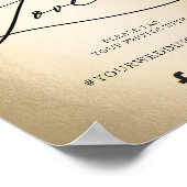 Kalligrafie-Skript teilen Sie die Liebe-Hochzeitss Poster (Ecke)