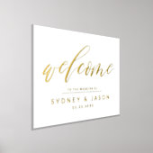 Kalligrafie-Skript Willkommen Minimal Moderne Hoch Foliendrucke (Ablage )