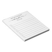 Kalligrafie-Skripteinsätze-Hochzeitsplaner für ein Notizblock (angewinkelt)