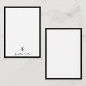 Kalligrafie-Skriptmonogramm einfache Vorlage (Vorne/Hinten)