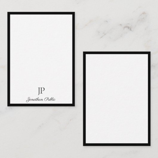 Kalligrafie-Skriptmonogramm einfache Vorlage (Vorne/Hinten)