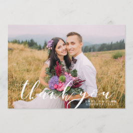 Kalligrafie-Skriptüberlagerung | Foto Vielen Dank  Dankeskarte