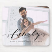 Kalligrafie-Skriptüberlagerung Vollständiges Foto Mousepad (Vorne)