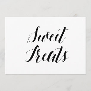 Kalligrafie-Stil "Sweet Treats" Hochzeitsschild Einladung