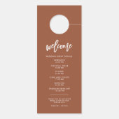 Kalligrafie stört Terrakotta-Hochzeit nicht Türanhänger (Rückseite)