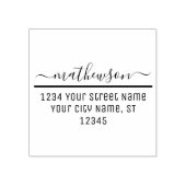 Kalligrafie Swash Typografie Name Anschrift #3 Gummistempel (Prägung)