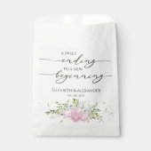 Kalligrafie | Sweet Ending New Begin Wedding Geschenktütchen (Vorderseite)