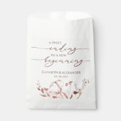 Kalligrafie | Sweet Ending New Begin Wedding Geschenktütchen (Vorderseite)