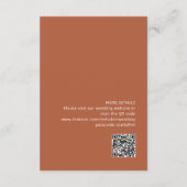 Kalligrafie Terracotta Details QR Code Hochzeit Begleitkarte (Rückseite)