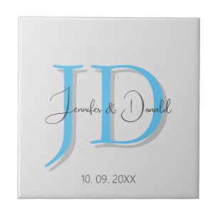 Kalligrafie trendige klassische Schrift Monogramm Fliese