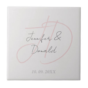 Kalligrafie trendige klassische Schrift Monogramm Fliese