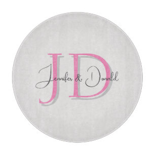 Kalligrafie trendige klassische Schrift Monogramm Schneidebrett