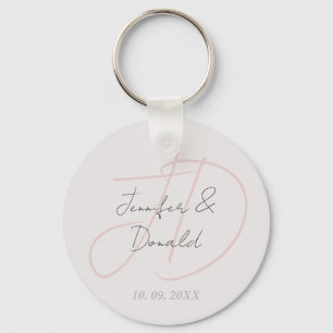 Kalligrafie-trendige klassische Schriftmonogramm Schlüsselanhänger