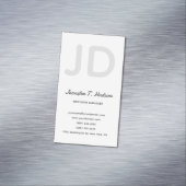 Kalligrafie trendy klassische Skriptmonogramm grau Magnetische Visitenkarte (Beispiel)