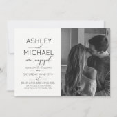 Kalligrafie-Typografie-Foto Einladung (Vorderseite)