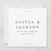 Kalligrafie-Typografie-Hochzeit Save The Date (Rückseite)